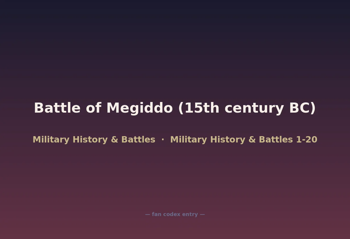 Battle of Megiddo (15th century BC)